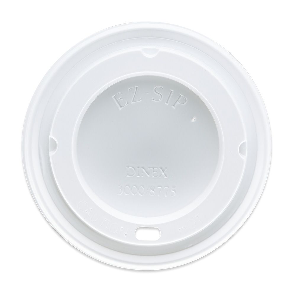 Dinex&reg; Turnbury&reg; EZ-Sip White Lid for 3000 Mug & 3200 Bowl