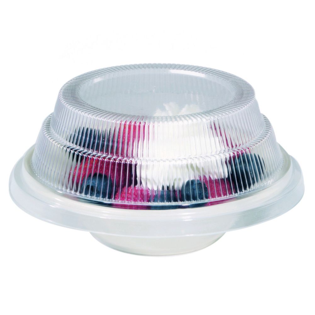 Dinex&reg; Translucent Disp. Lid f/ China Fruit Bowl or Dessert Plate