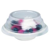 Dinex&reg; Translucent Disp. Lid f/ China Fruit Bowl or Dessert Plate