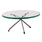 Dover European Metalworks Steel 3-Leg Riser w/ 13" Glass Top
