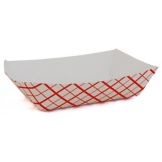 Spring Grove Boardwalk Red Weave 1/4 Lb Paperboard Food Tray