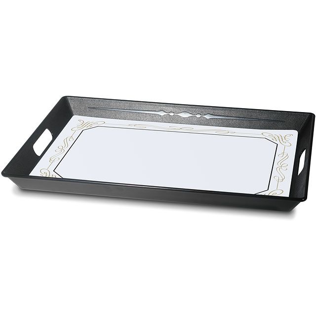 Dinex&reg; Black  13" x 19" Room Service Tray