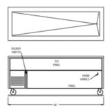 Randell&reg; Refrigerated 6 Pan Size Enclosed Base Cold Food Table