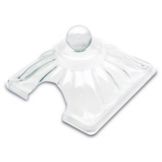 Delfin 7x7x3 in. Acrylic Clear 1/2 Gal Amphora Lid W/Cut-Out for Spoon