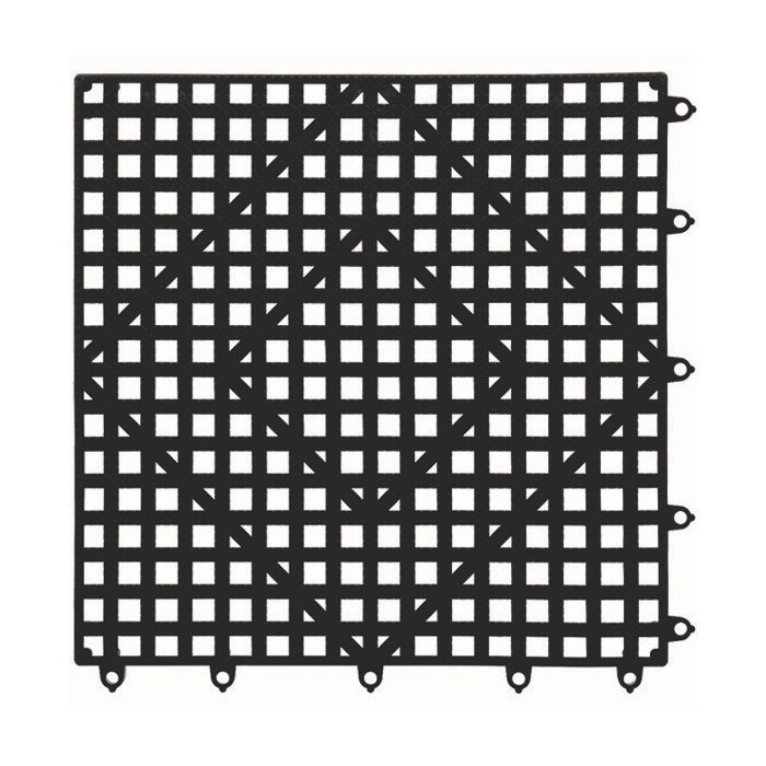 San Jamar&reg; 12"x12" Black Versa-Mat&reg;
