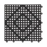 San Jamar&reg; 12"x12" Black Versa-Mat&reg;