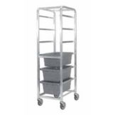 Aluminum Lug Cart, 6 Shelf & Swivel Casters, 19 x 27 x 69