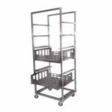 Mobile Crisping Produce Cart, 33-1/2 x 29 x 79