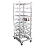 Aluminum Can Rack For # 10 Cans, W/ 5" Poly U Plate Casters