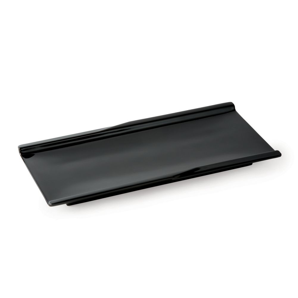 G.E.T. Black Elegance&trade; 9-1/4 x 4-1/4" Rect. Melamine Plate