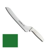 Dexter Russell Sani-Safe&reg; Green Handled Scalloped Offset Slicer
