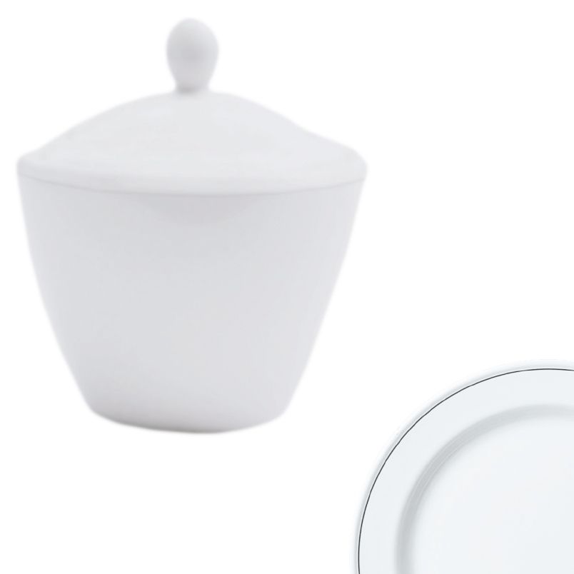 Steelite Performance Simplicity Black Line Madison 7.5 Oz Sugar Pot