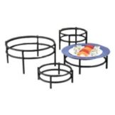 Four Piece Round Riser Set, Black