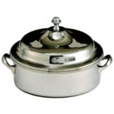 S/S Round Chafer w/ Handles and Knob, 4 Qt