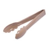 Carly&reg; Scalloped Utility Tongs, Beige, 9"