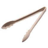 Carly&reg; Scalloped Utility Tongs, Beige, 12"