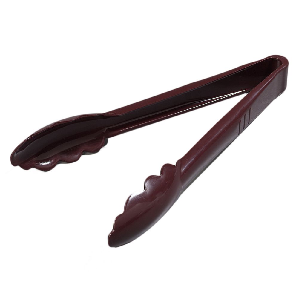 Carly&reg; Scalloped Utility Tongs, Brown, 9"
