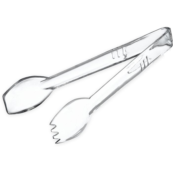 Carlisle Carly&reg; Polycarbonate Salad Tongs, Clear, 9"