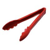 Carly&reg; Scalloped Utility Tongs, Red, 9"
