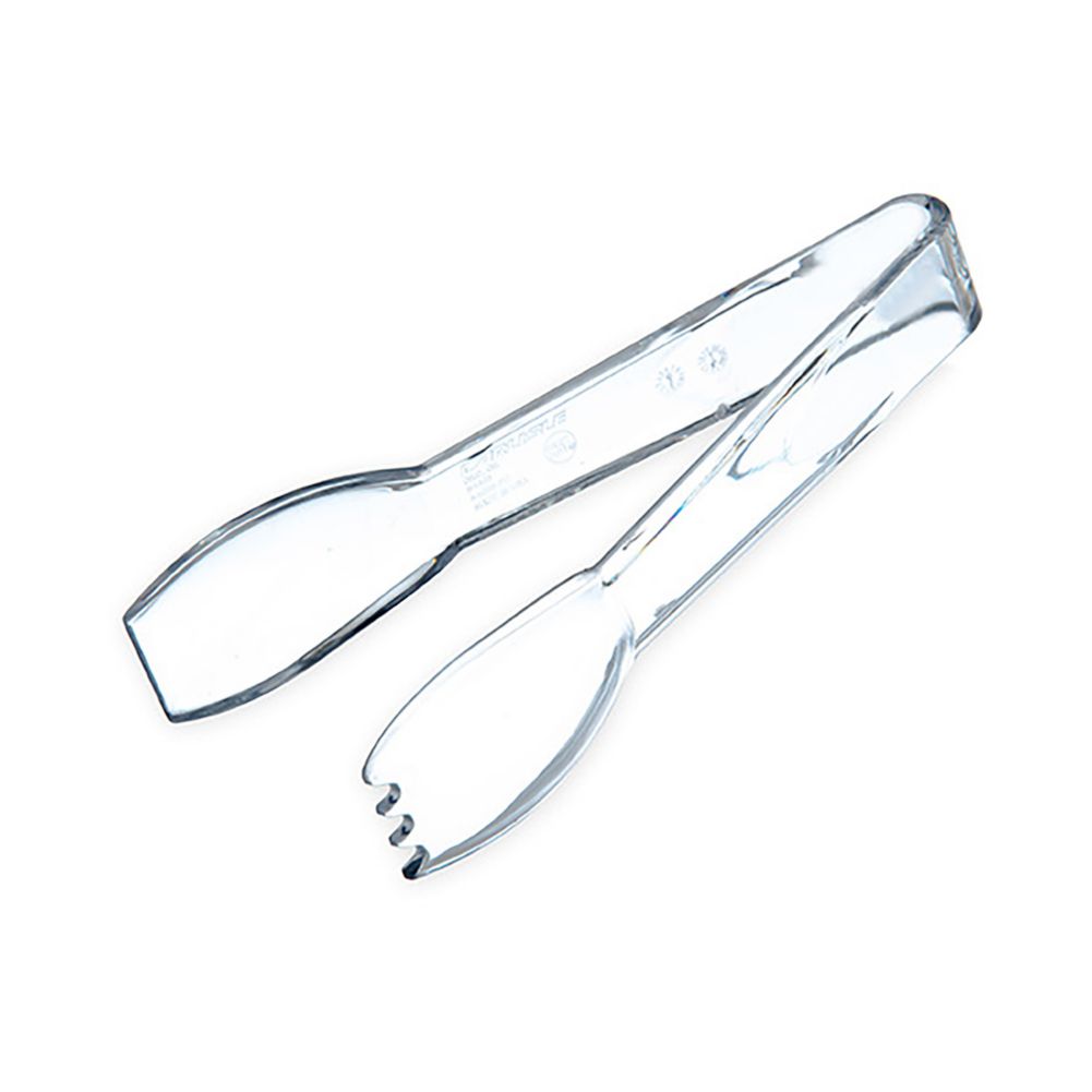 Carlisle Carly&reg; Salad Tongs, Polycarbonate, Clear, 6-1/4"