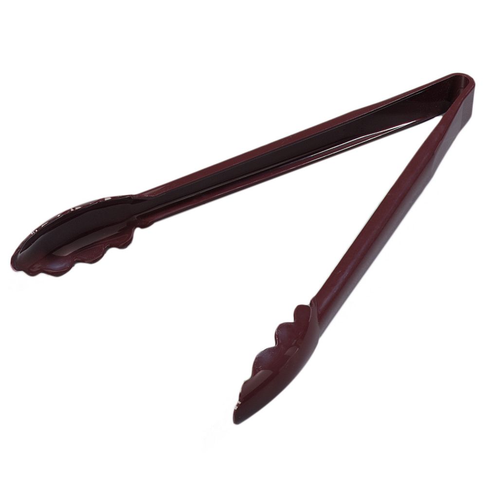 Carly&reg; Scalloped Utility Tongs, Brown, 12"