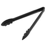 Carly&reg; Scalloped Utility Tongs, Black, 12"