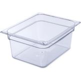 Carlisle&reg; Top Notch&reg; Clear Half Size 6" Deep Food Pan