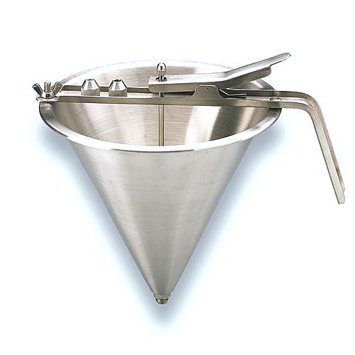 Matfer Bourgeat Stainless Steel 2 Qt Confectionary Funnel w/ 3 Nozzles