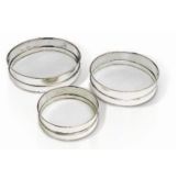 Matfer Bourgeat Set of 3 Stainless Steel Metal Mesh Sieves / Tamis