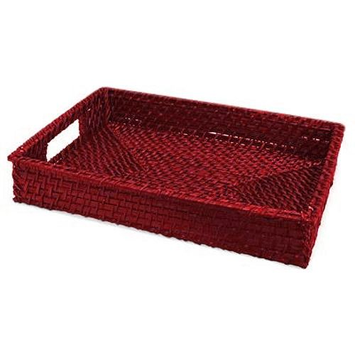 Front Of The House&reg; Scarlet Rectangle Rattan Tray
