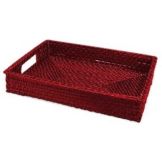 Front Of The House&reg; Scarlet Rectangle Rattan Tray
