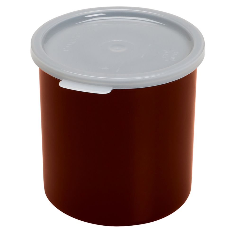 Cambro 1.2 Qt Crock w/ Lid, Reddish Brown