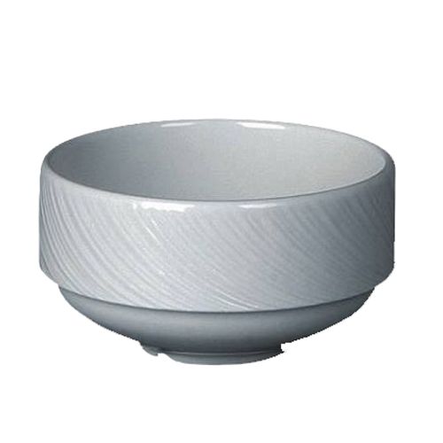 Steelite Distinction Spyro White Handled Stackable 10 Oz. Soup Cup
