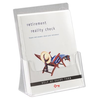 Clear 6-1/16" x 8" x 1-3/8" Counter Literature Holder