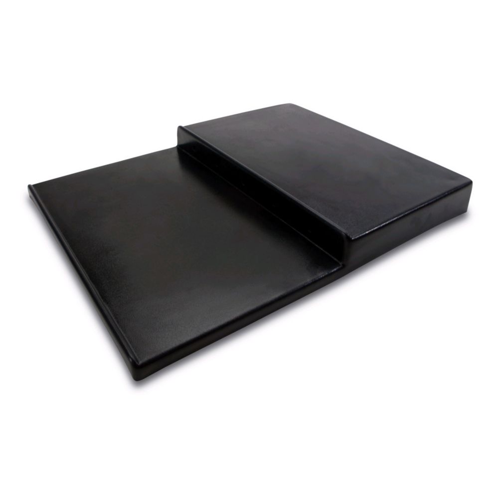 ABS Plastic 2-Tiered Step Riser, Black, 24" x 30" x 3"