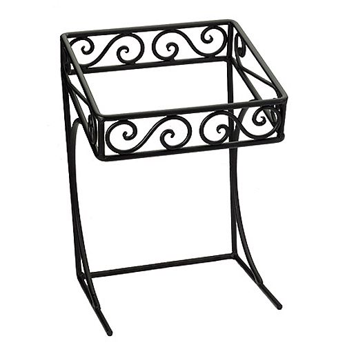 Delfin 12" x 12" x 17" Black Santa Fe Counter Top Display