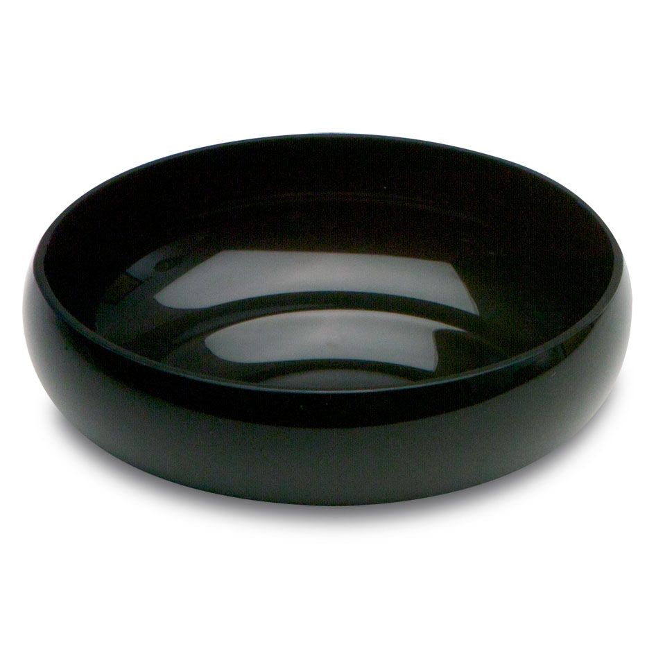 Delfin 1 Qt. Black Round Traditional Bowl