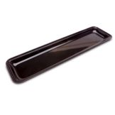 Delfin 24" x 6.5" x 1" Black Rectangular Market Tray