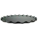 Delfin 15" x 1" Black Round Ruffle Tray