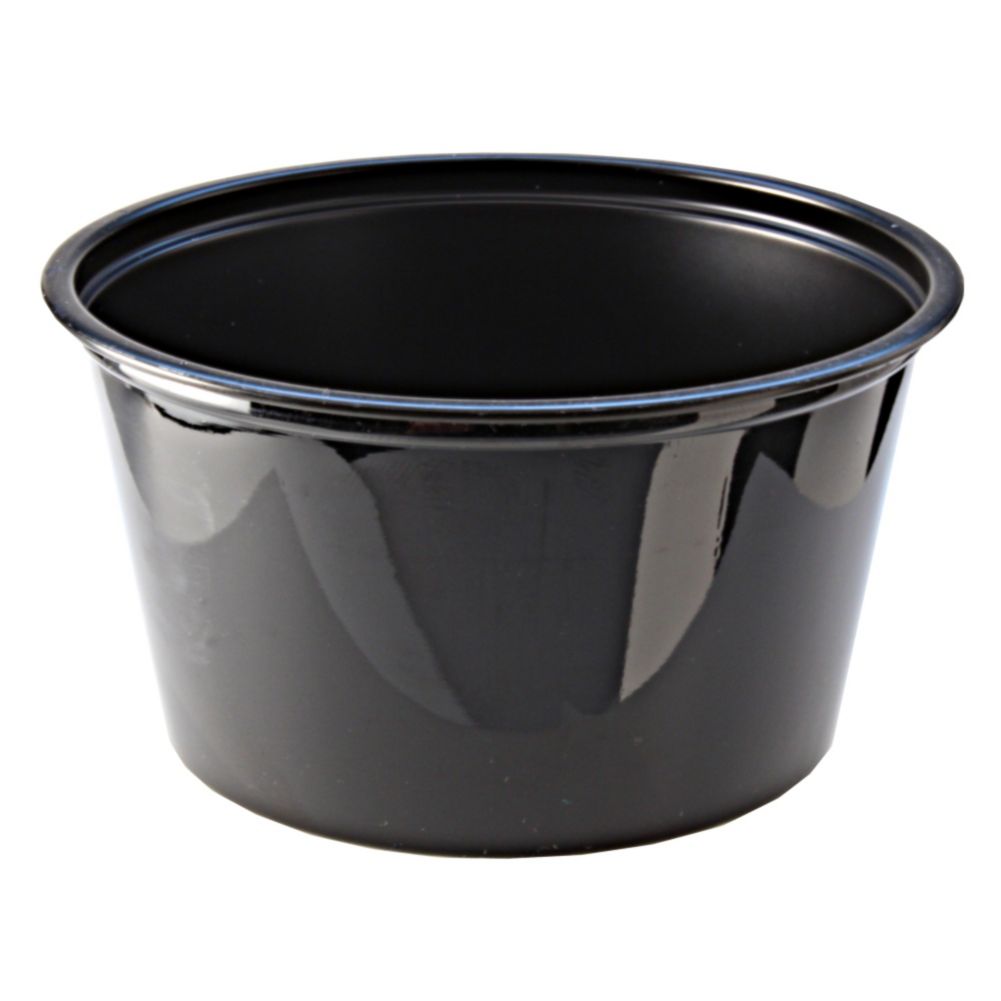 Fabri-Kal&reg; 4 Oz Black Disposable Ramekin