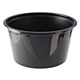 Fabri-Kal&reg; 4 Oz Black Disposable Ramekin