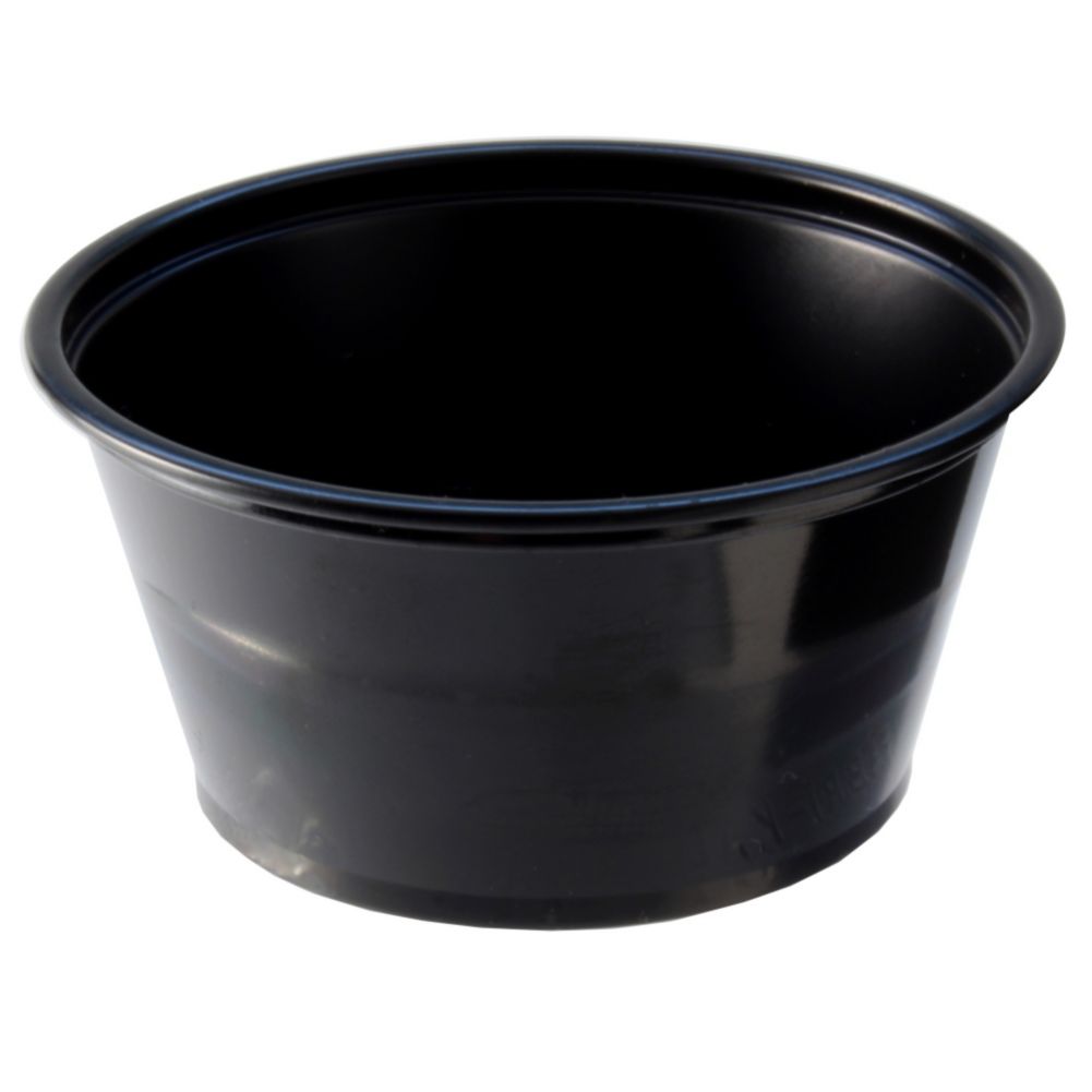 Fabri-Kal 2 Oz Disposable Black Ramekin