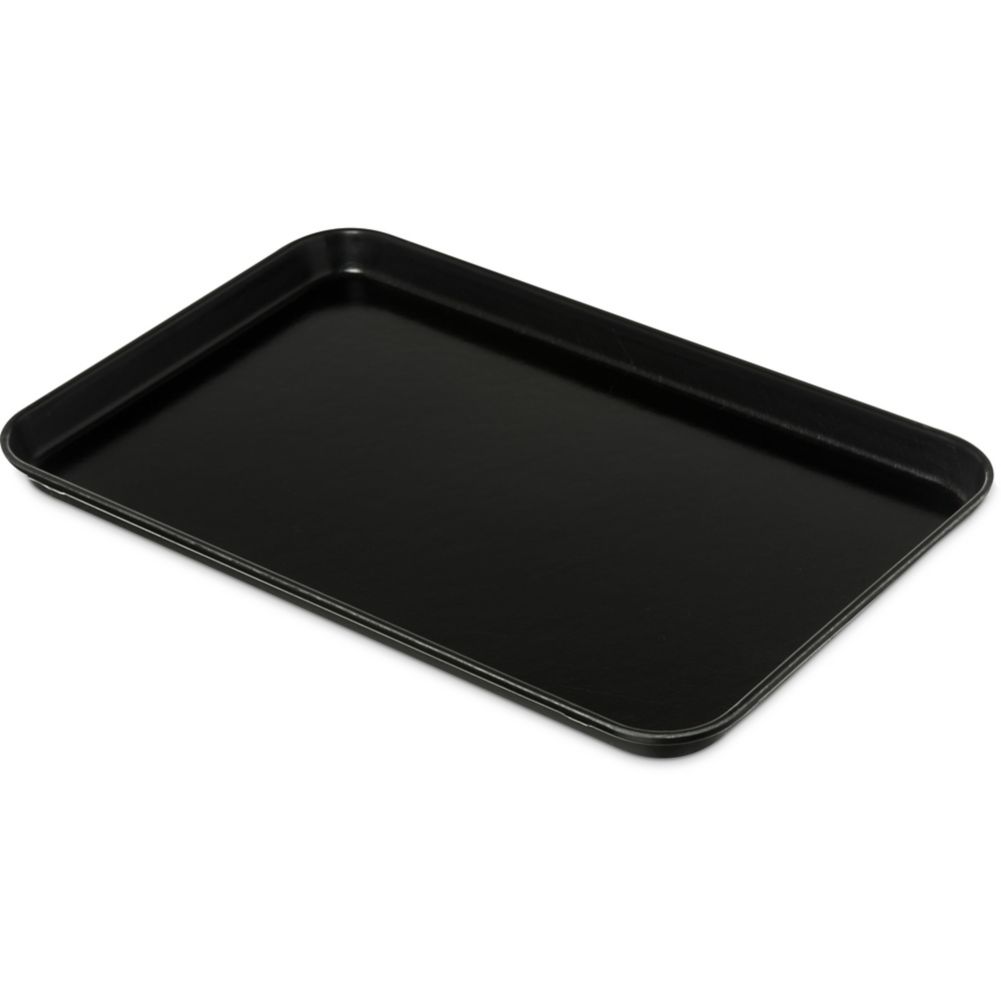 Carlisle Fiberglass Market Tray, Black, 12" X 18"