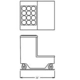 Randell&reg; 36" Enclosed 12 Hole Silverware Bin