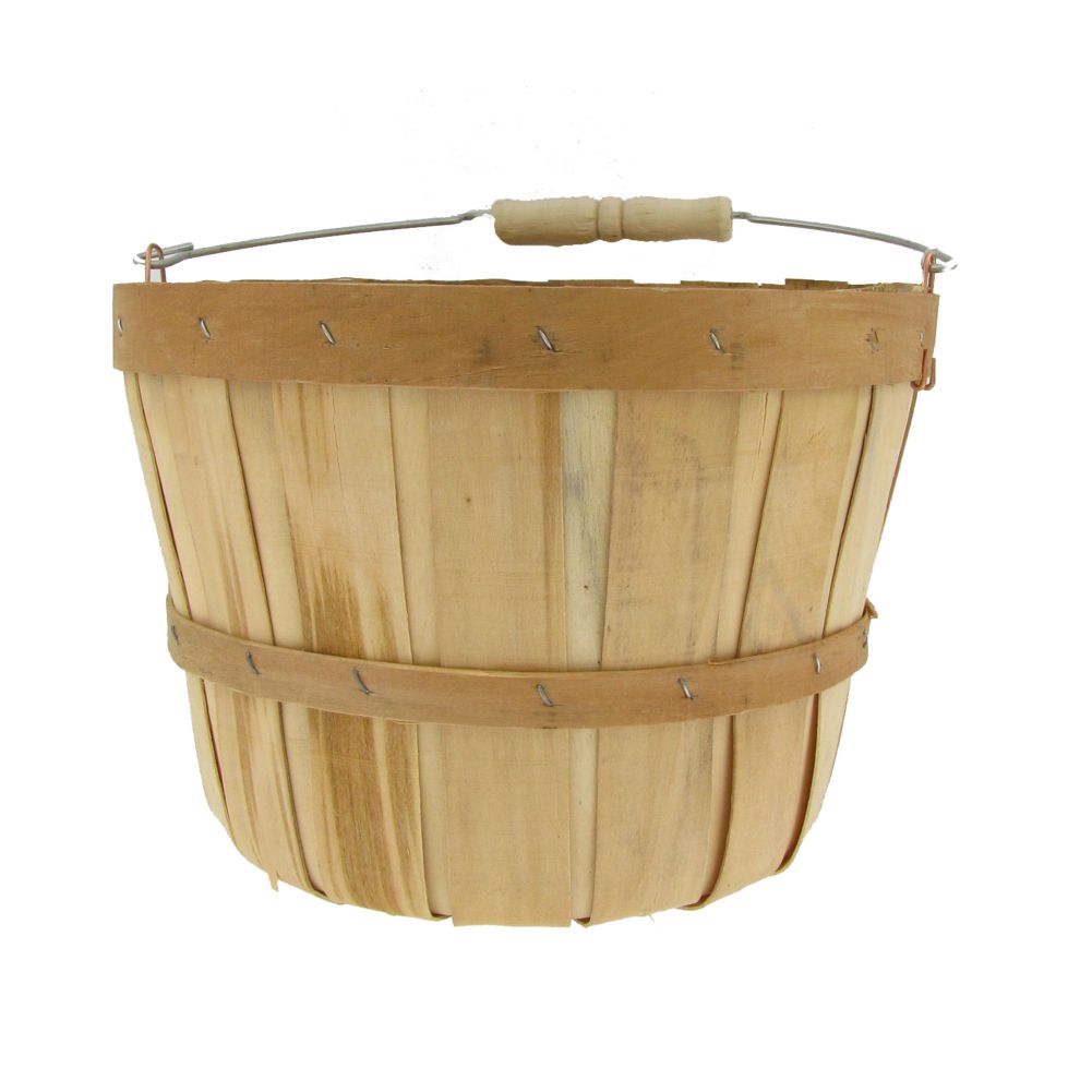 Texas Basket Co. Natural Half Peck Basket with Handle