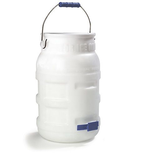 Icemaster Ice Tote, White, 10-2/3" Diam X 17-1/4" H