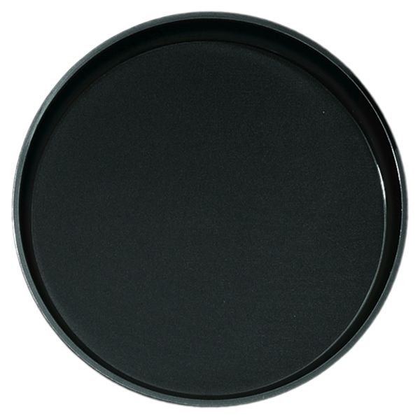 Cambro Black Round Non-Skid Polytread&reg; Tray, 16"