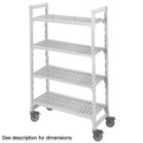 Cambro Camshelving&reg; Gray Vented 4-Shelf Mobile Starter Kit