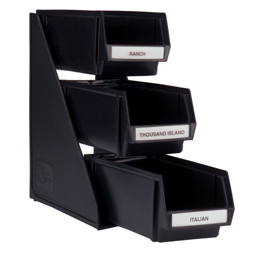 Traex&reg; Black 3 Tier Self Serve System With Clips