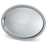 Elegant Reflections Oval Mirror Finish S/S Serving Tray, 21-3/4 x 16